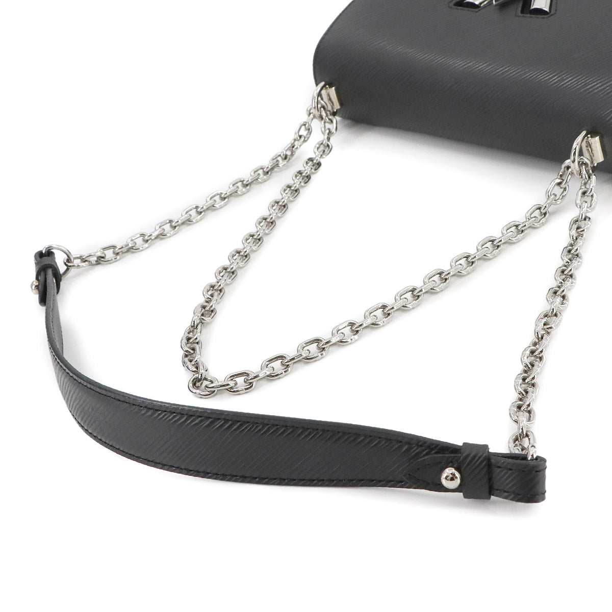 Epi Twist MM Chain Shoulder Bag Leather Noir M50282 Purse 90280537