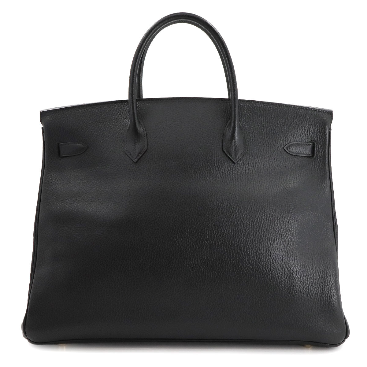 HERMES Birkin 40 Hand Bag Ardennes Leather Black Vintage Purse