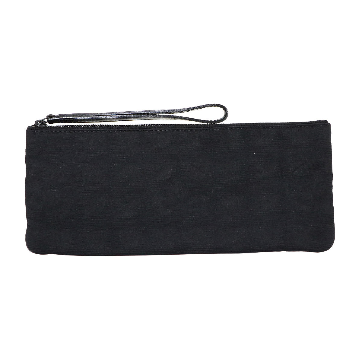 New Travel Line Pouch Nylon Jacquard Leather Black A17675