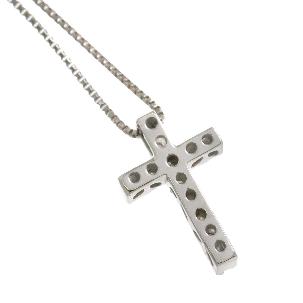 Diamond 0.12ct Necklace 18K WG White Gold 750