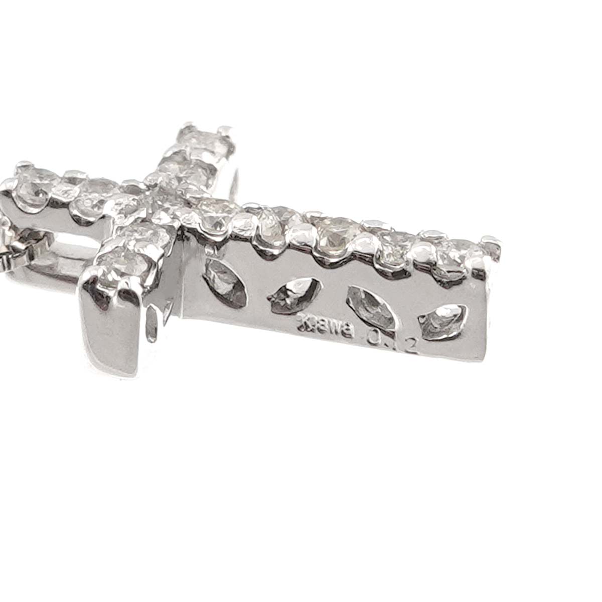 Diamond 0.12ct Necklace 18K WG White Gold 750