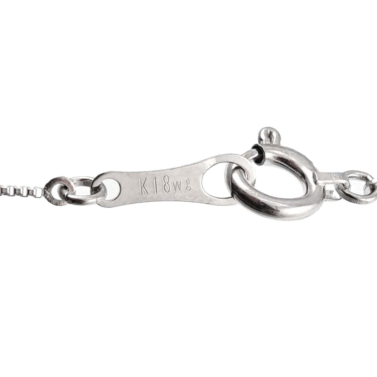 Diamond 0.12ct Necklace 18K WG White Gold 750