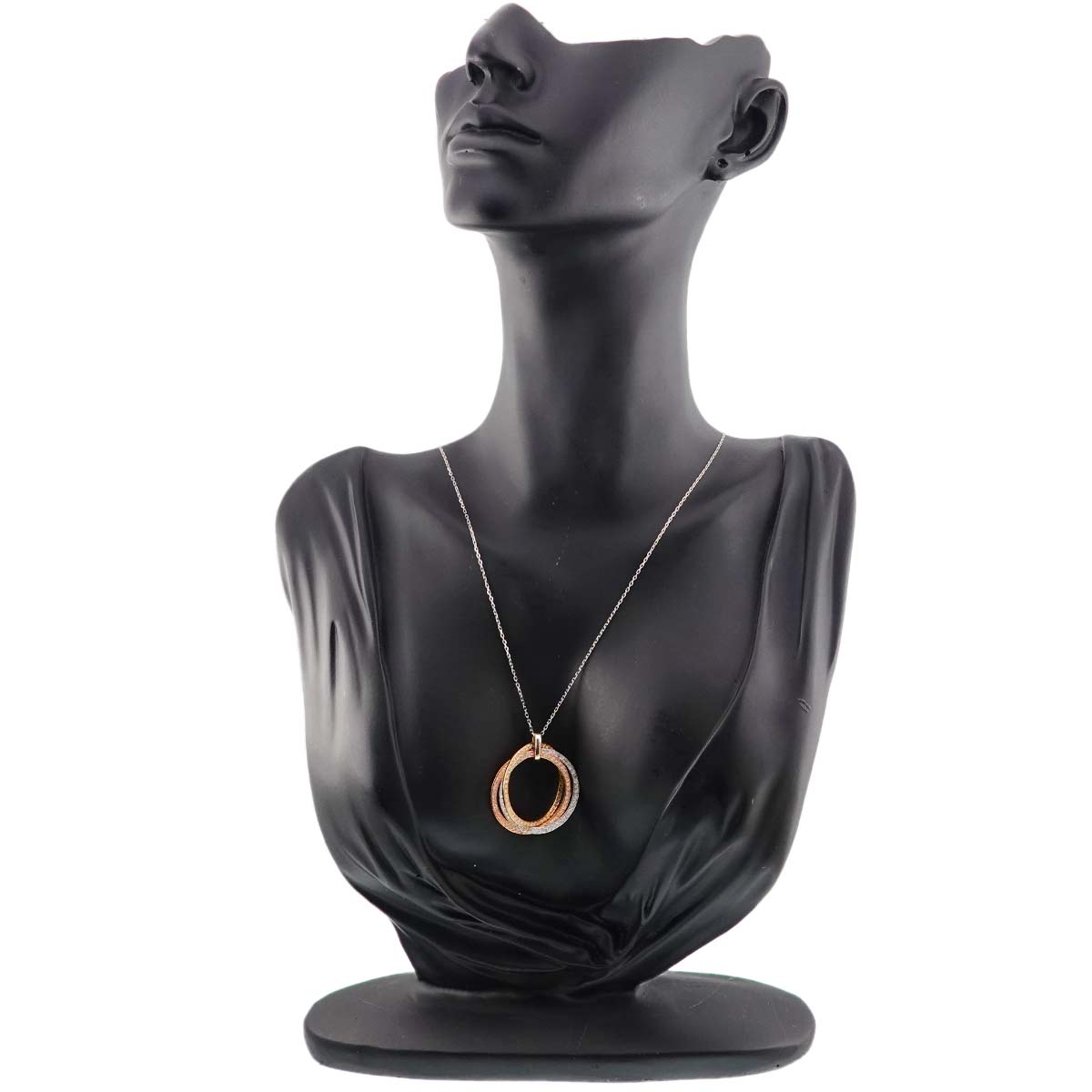 Diamond 1.00ct Necklace 18K WG YG PG White Yellow Pink Gold 750