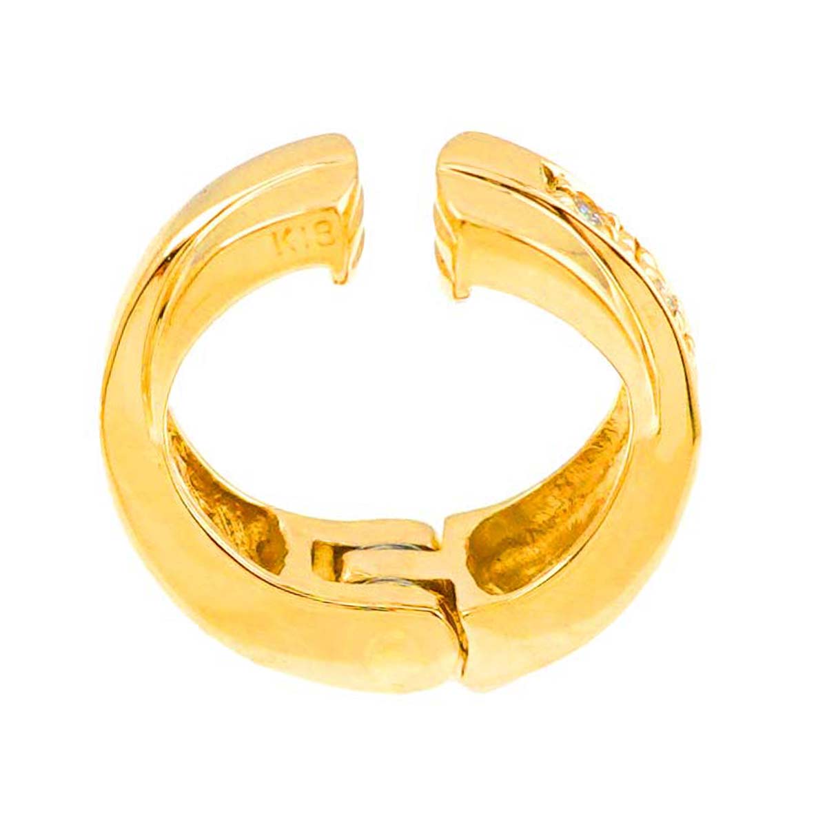 Diamond Earrings 18K K18 YG 750