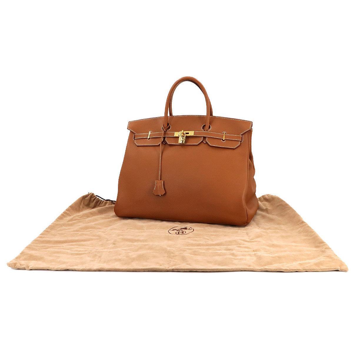 Birkin 40 Hand Bag Taurillon Clemence Gold Purse