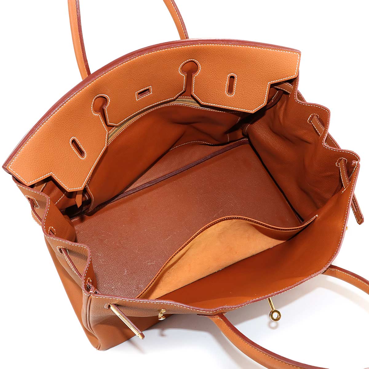 Birkin 40 Hand Bag Taurillon Clemence Gold Purse