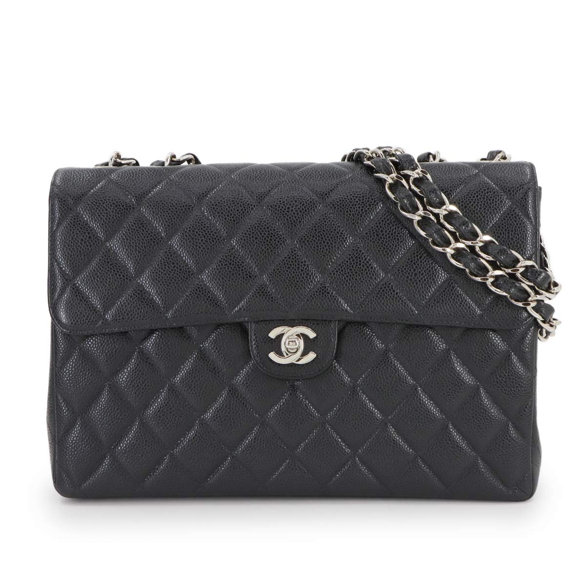 Matelasse 30 Chain Shoulder Bag Leather Black A28600