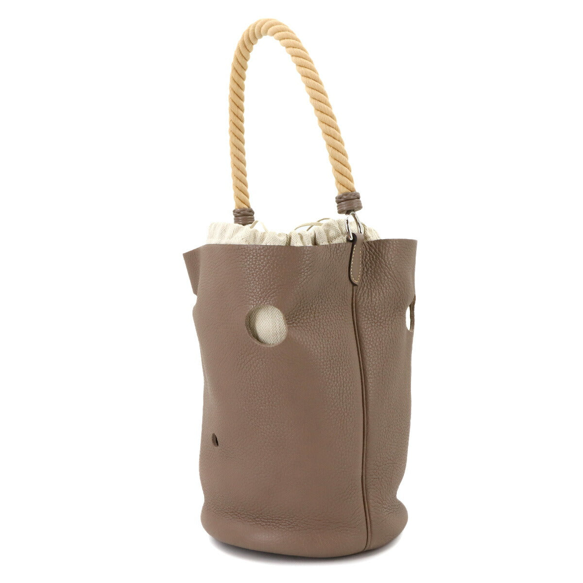 Mangeoire GM Hand Bag Taurillon Clemence Etoupe