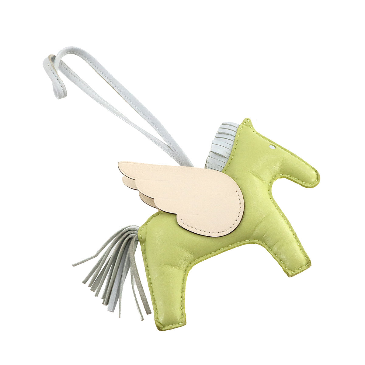 Rodeo Pegasu MM Bag Charm Agneau Milo Veau Swift Jaune Bourgeon