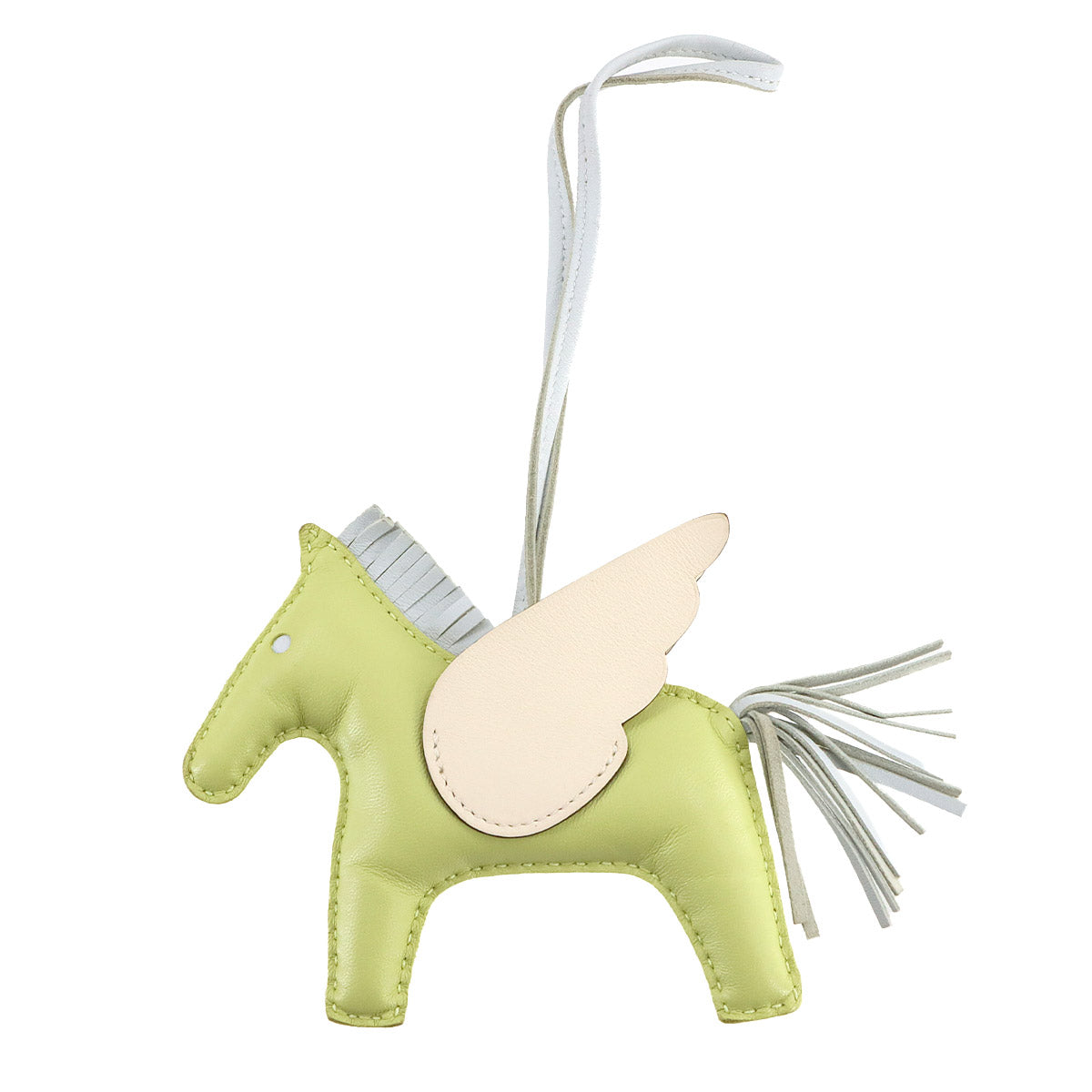 Rodeo Pegasu MM Bag Charm Agneau Milo Veau Swift Jaune Bourgeon