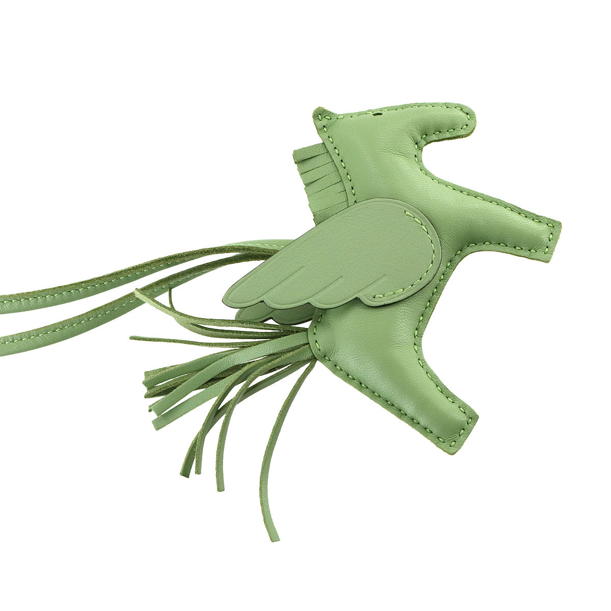Rodeo Pegasu PM Bag Charm Agneau Milo Veau Swift Vert Criquet