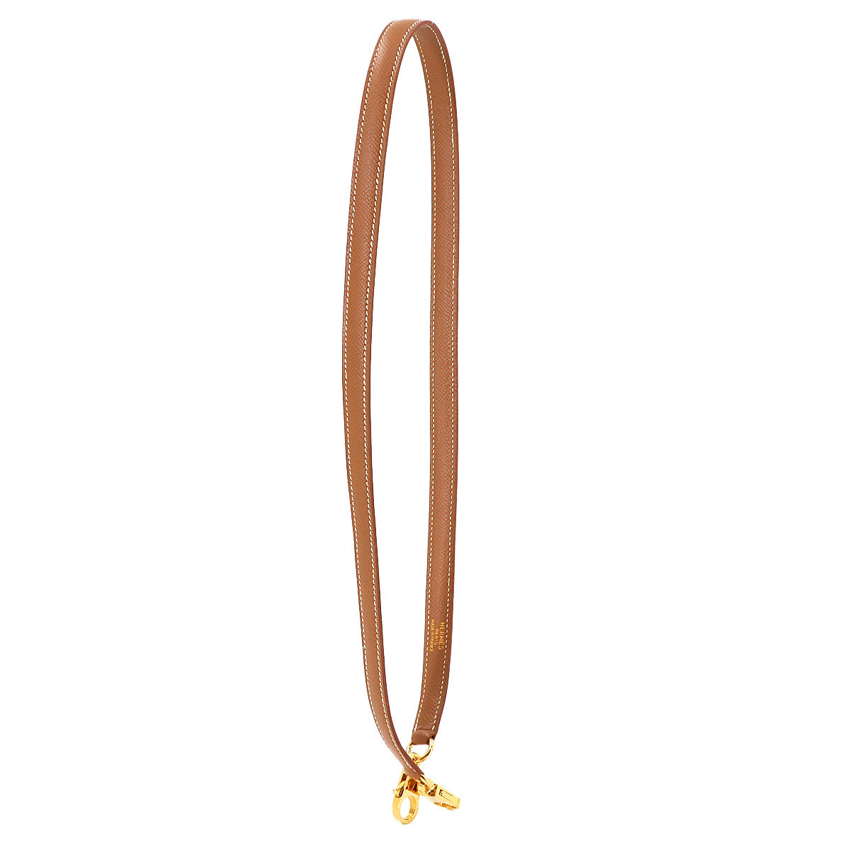 Shoulder Strap Couchevel Epsom Leather Gold Brown Accessory