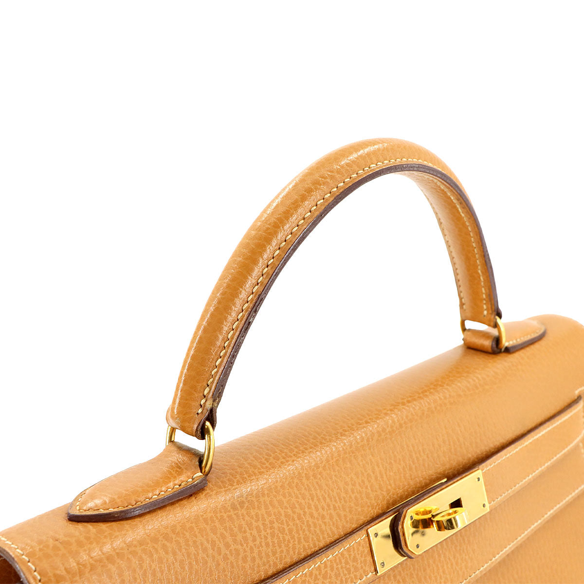 Kelly 32 2way Hand Shoulder Bag Ardennes Natural Brown Vintage