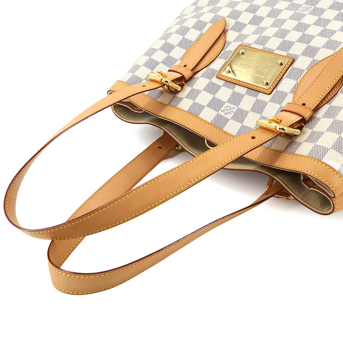 Damier Azur Hampstead MM Tote Bag White N51206 Purse 90280745