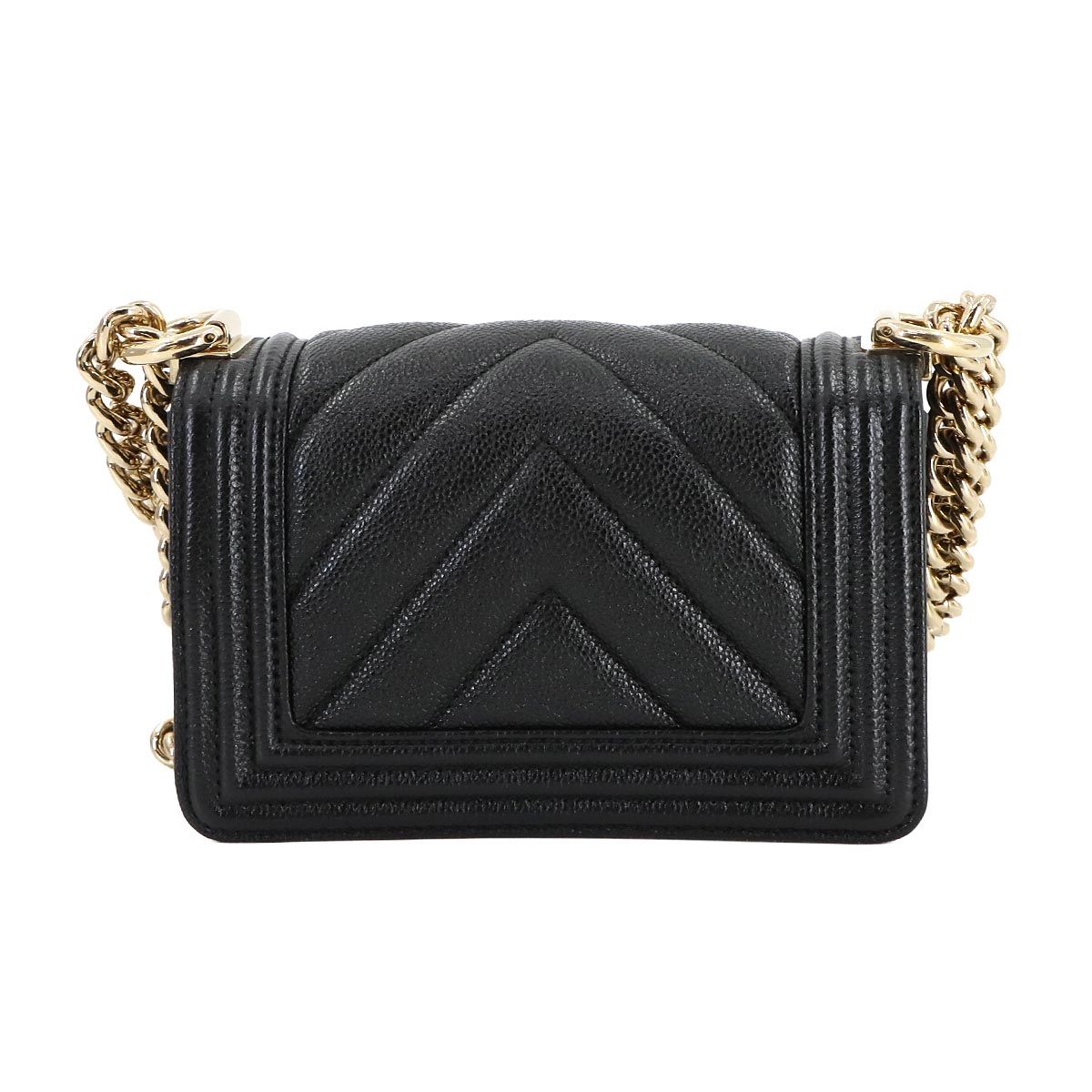 BOY CHANEL Mini Chain Shoulder Bag Leather A67364