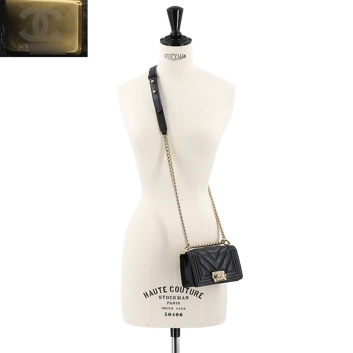 BOY CHANEL Mini Chain Shoulder Bag Leather A67364