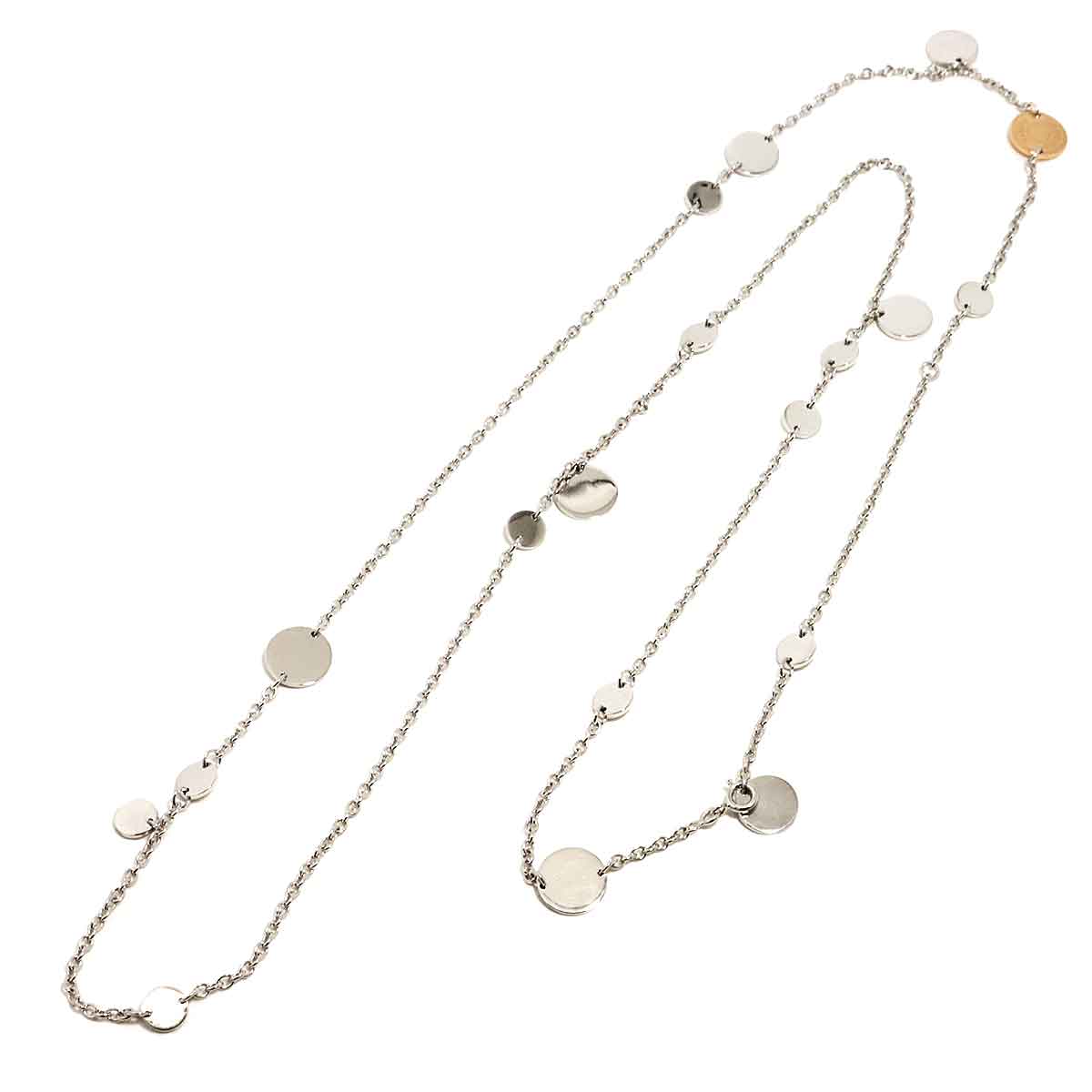 Sellier Long Necklace SV Silver 925 18K PG 750