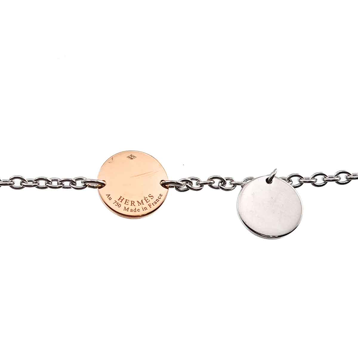 Sellier Long Necklace SV Silver 925 18K PG 750