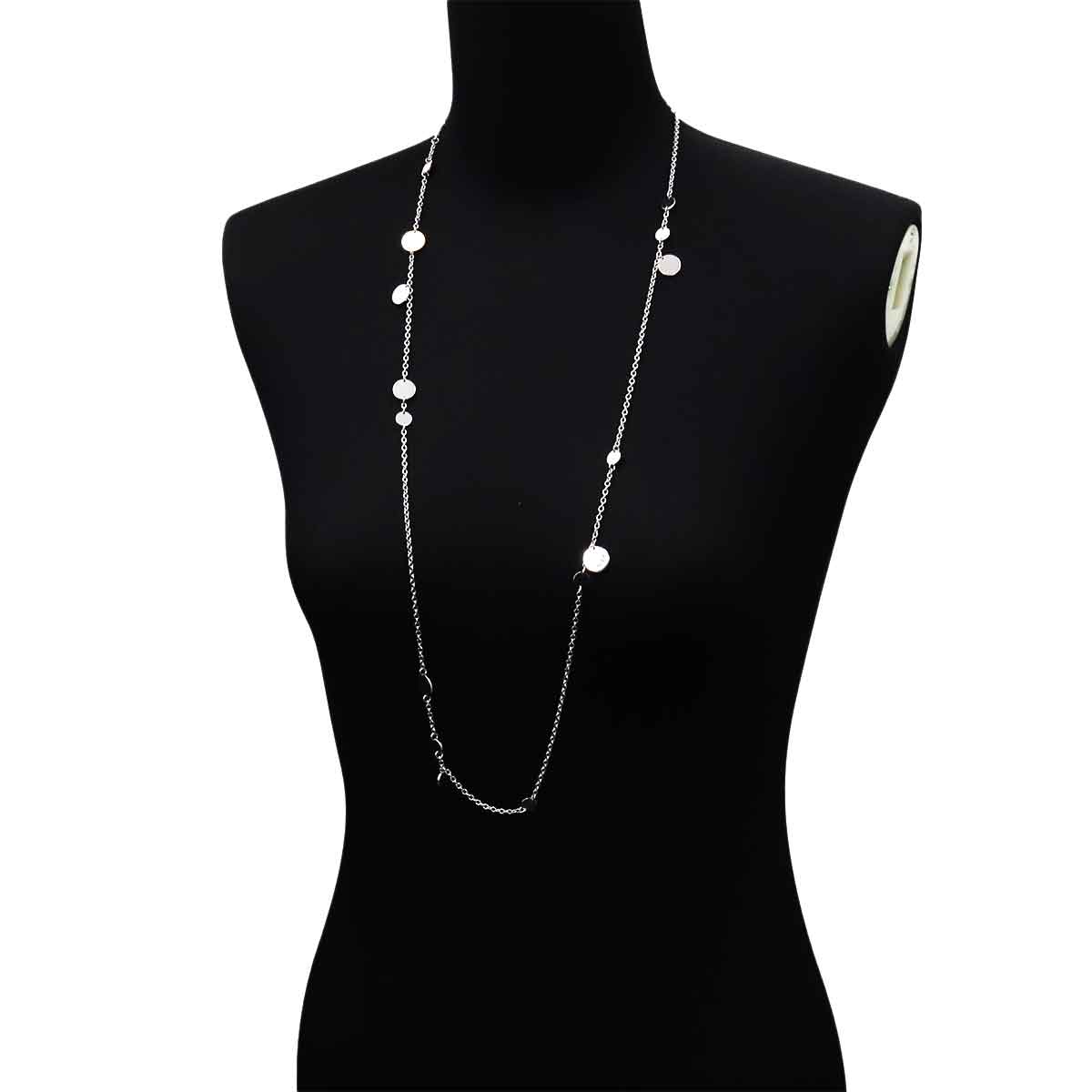 Sellier Long Necklace SV Silver 925 18K PG 750