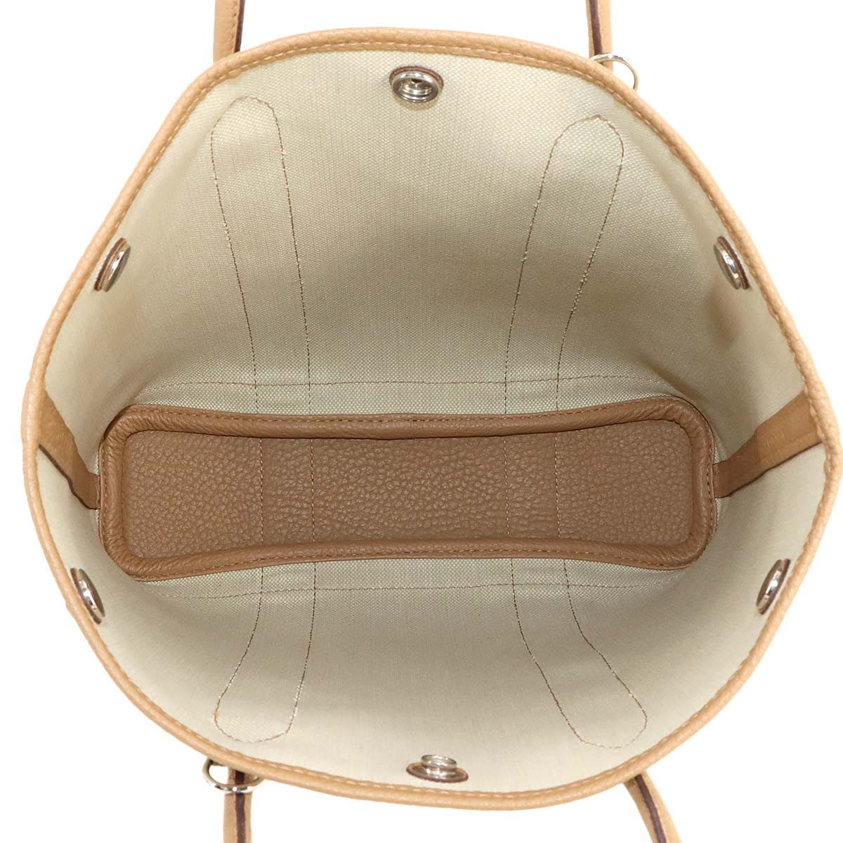 Garden File PM Tote Shoulder Bag Toile Militaire Negonda Biscuit 90280814