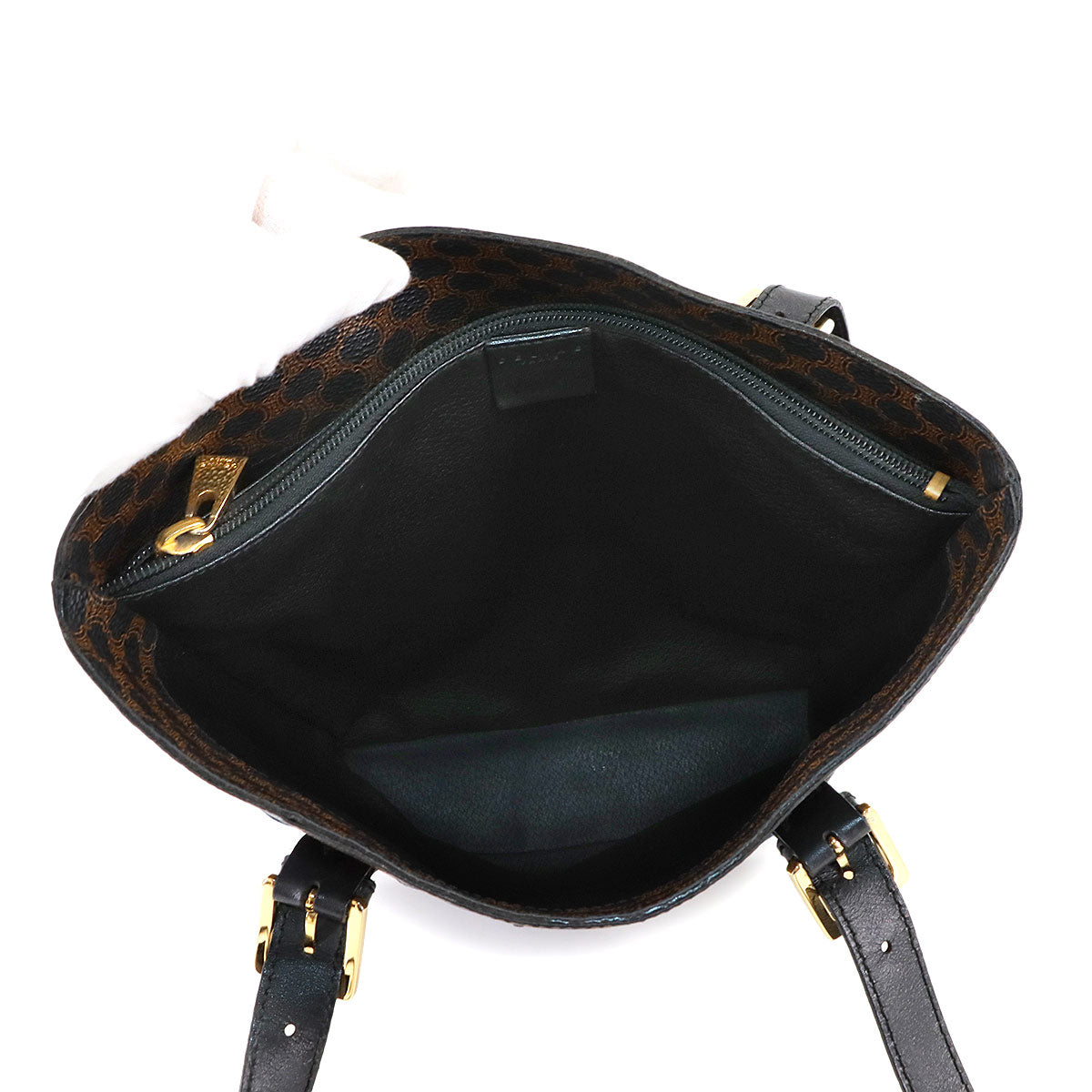 Macadam Shoulder Bag PVC Leather Black Brown Vintage Purse