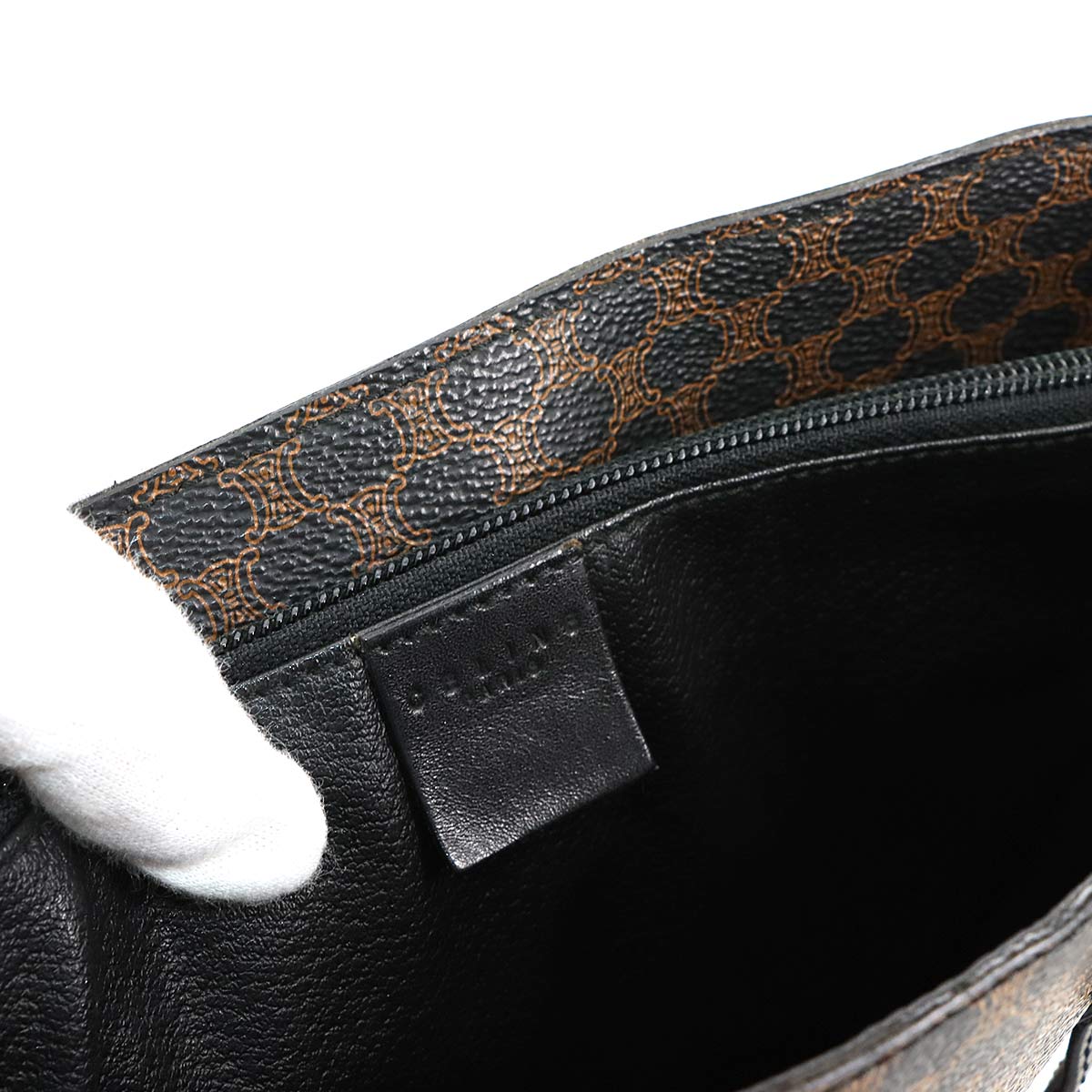 Macadam Shoulder Bag PVC Leather Black Brown Vintage Purse