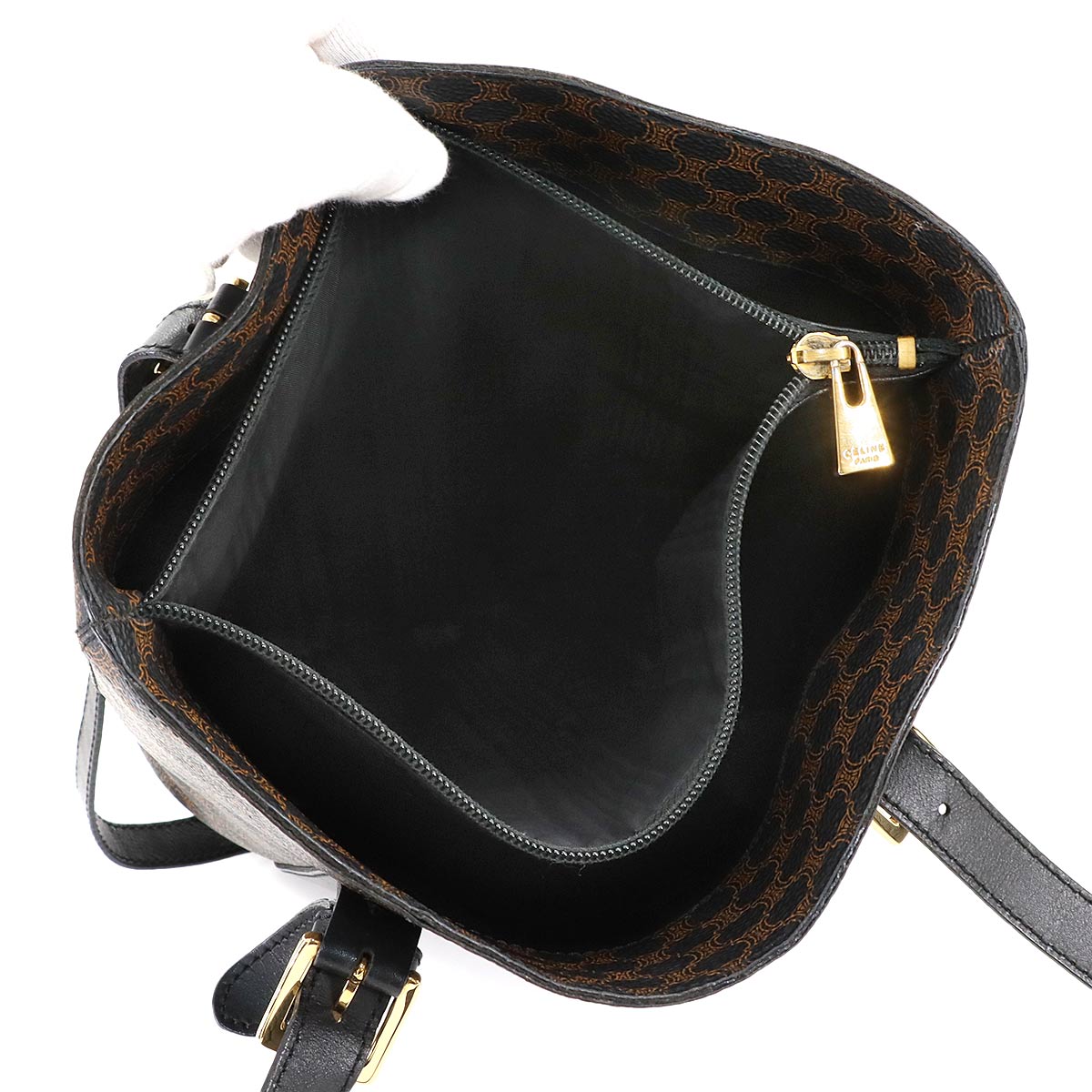 Macadam Shoulder Bag PVC Leather Black Brown Vintage Purse