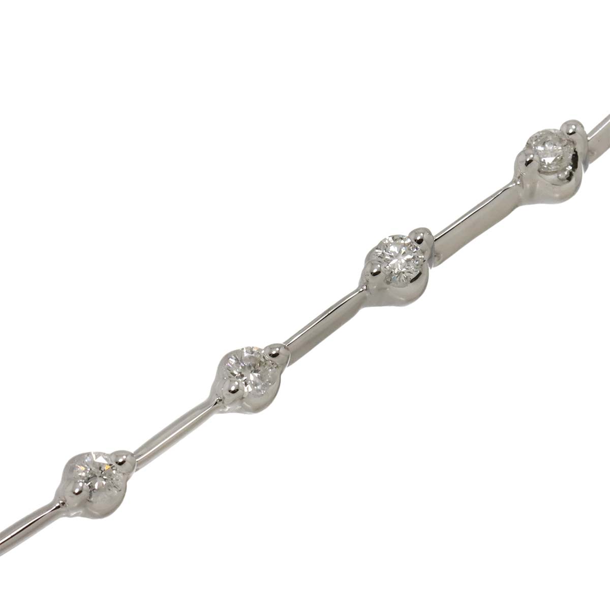 Diamond 1.00ct Bracelet 18K K18 WG White Gold 750