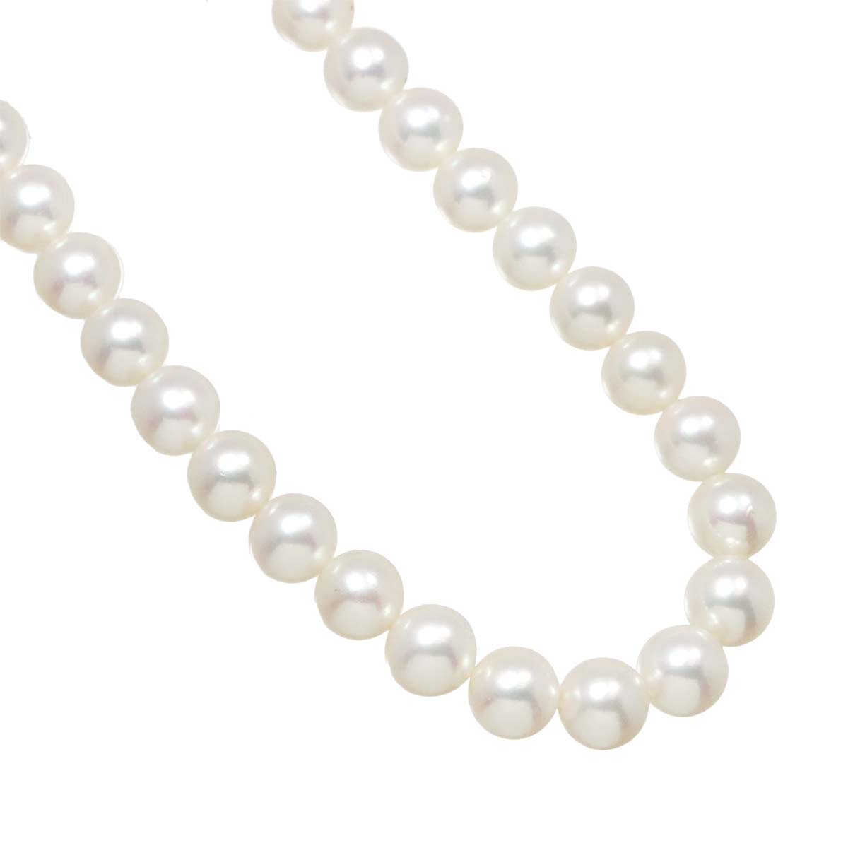 Akoya Pearl 7.0-6.5mm Necklace 18K White Gold 750 SV