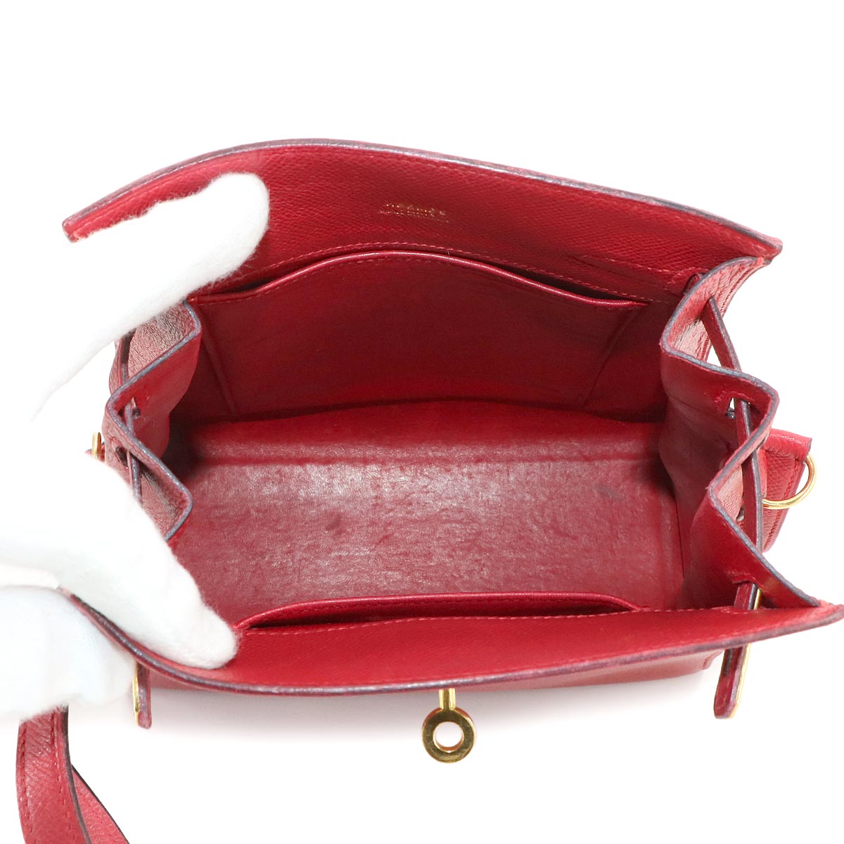 Kelly Sport PM Shoulder Bag Couchevel Epsom Rouge Vif Purse