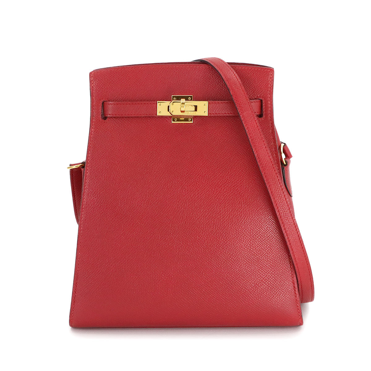 Kelly Sport PM Shoulder Bag Couchevel Epsom Rouge Vif Purse