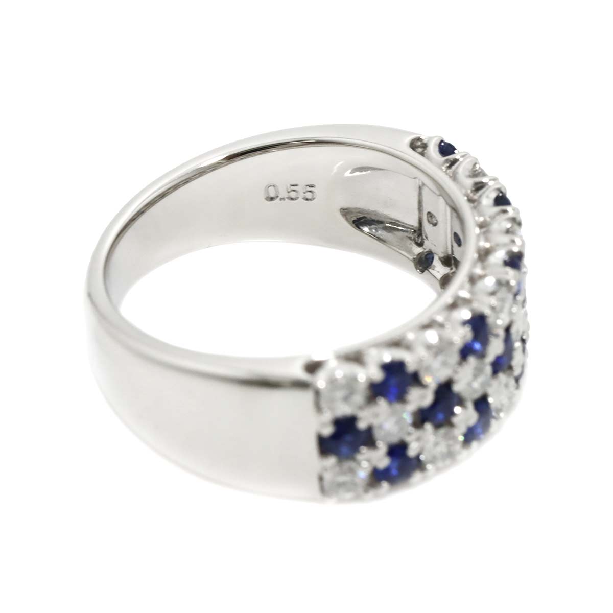TASAKI Sapphire Diamond 0.55ct Ring Platinum size5.25(US)