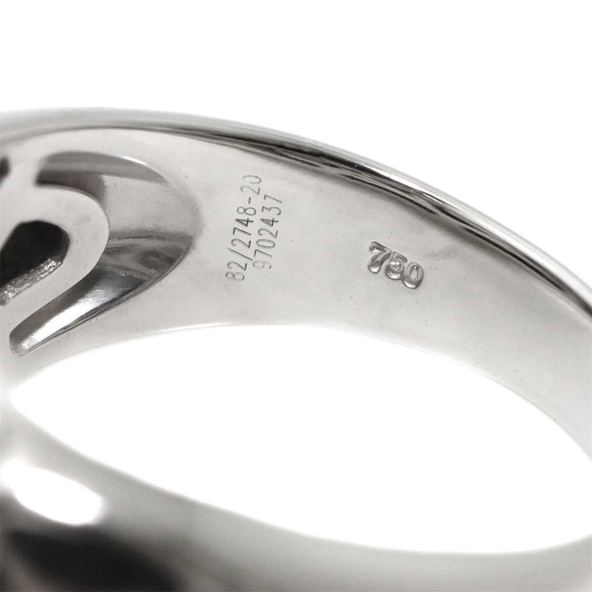 Happy Diamond Heart Diamond Ring 18K WG 750 Size6.5-6.75(US)