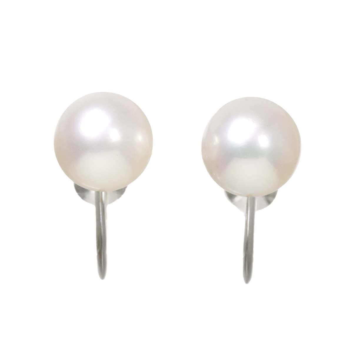Akoya Pearl 8.3mm Earrings 14K WG White Gold 585