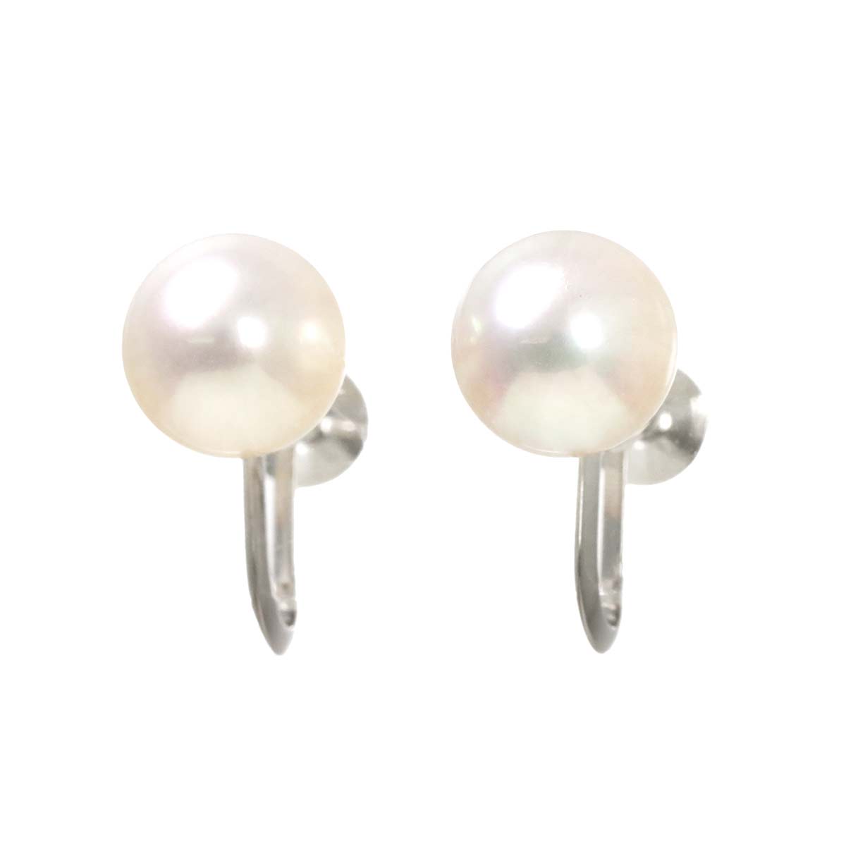 Akoya Pearl 8.3mm Earrings 14K WG White Gold 585
