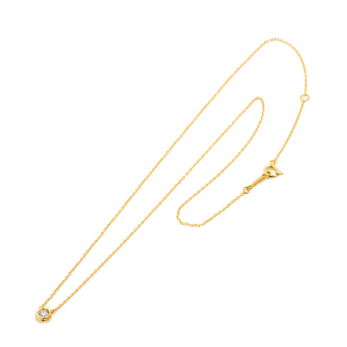 Vendome Aoyama Diamond 0.12ct Necklace 18K Yellow Gold 750