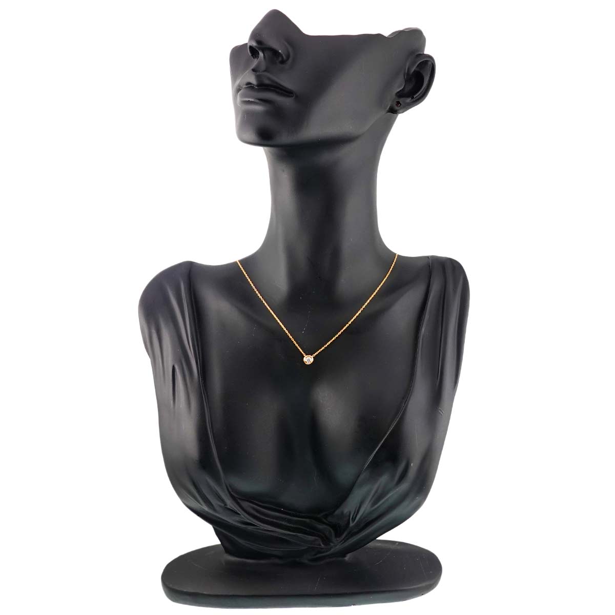 Vendome Aoyama Diamond 0.12ct Necklace 18K Yellow Gold 750