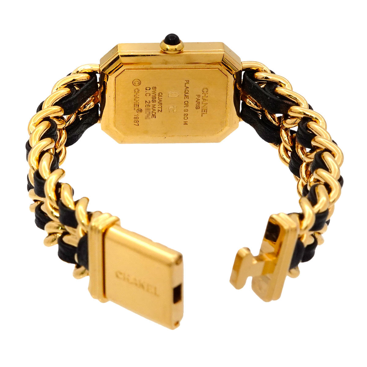 Premiere Size M H0001 Vintage Quartz Black Dial Ladies Watch