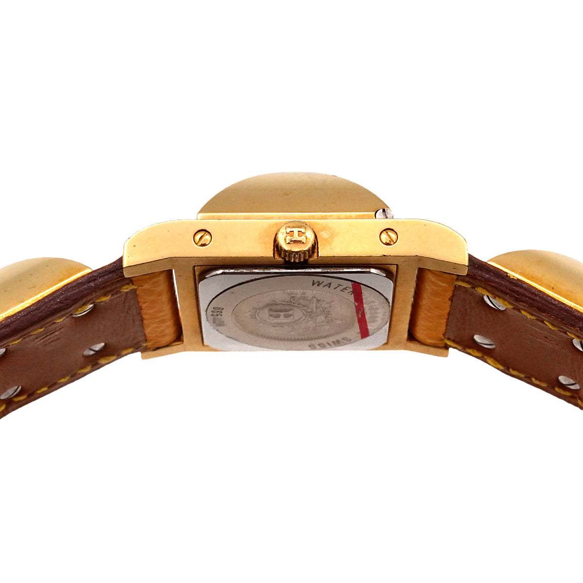 Medor Vintage pyramid Gold studs Quartz White Dial Ladies