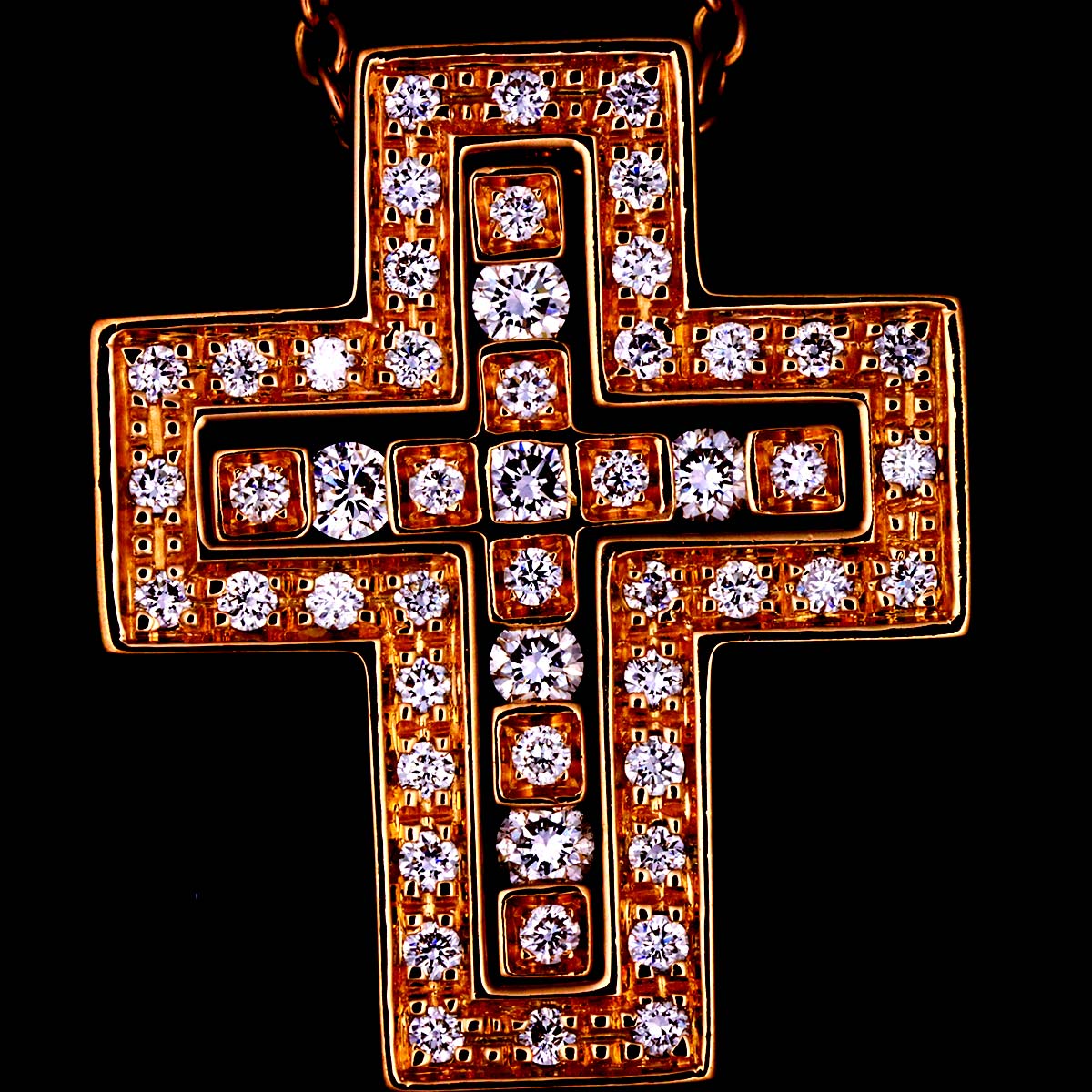 Belle Epoque Cross Diamond Necklace K18 PG 750