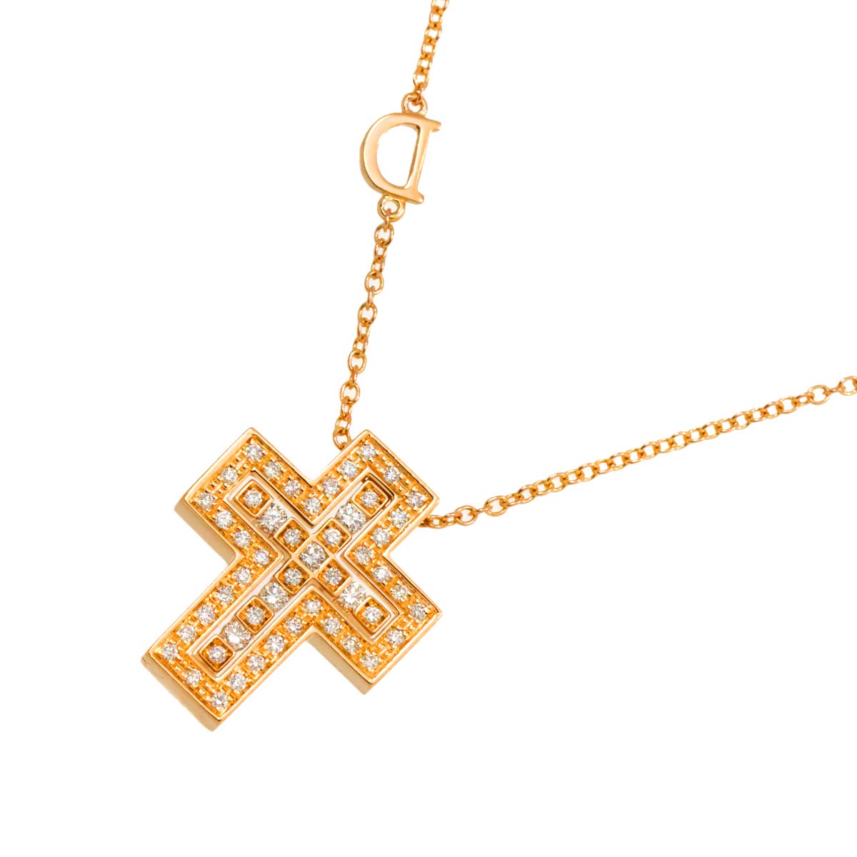 Belle Epoque Cross Diamond Necklace K18 PG 750