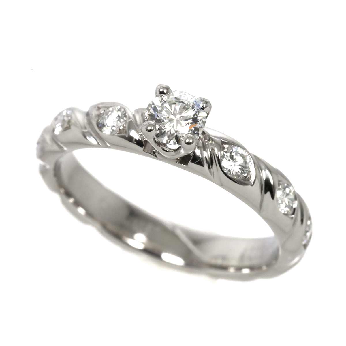 CHAUMET Diamond 0.27ct F/VVS1/EX Ring Pt size52 5.75-6(US)