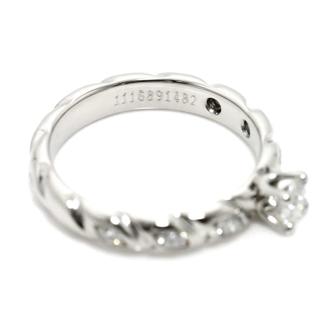 CHAUMET Diamond 0.27ct F/VVS1/EX Ring Pt size52 5.75-6(US)