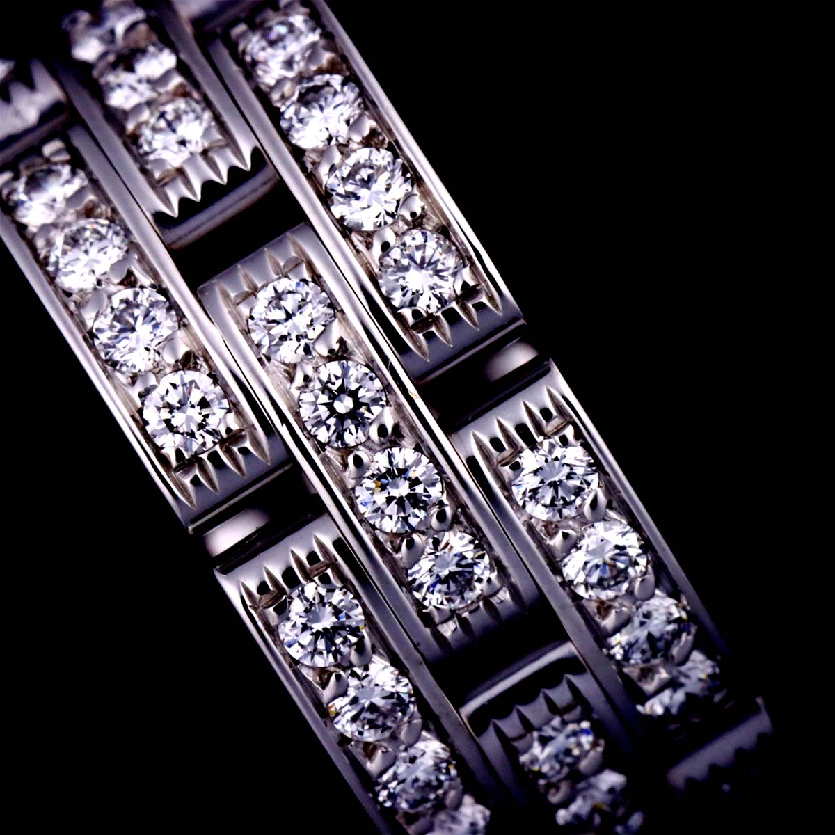 Cartier Maillon Panthere Diamond Ring 18K WG 750 Size50 4.75-5(US)