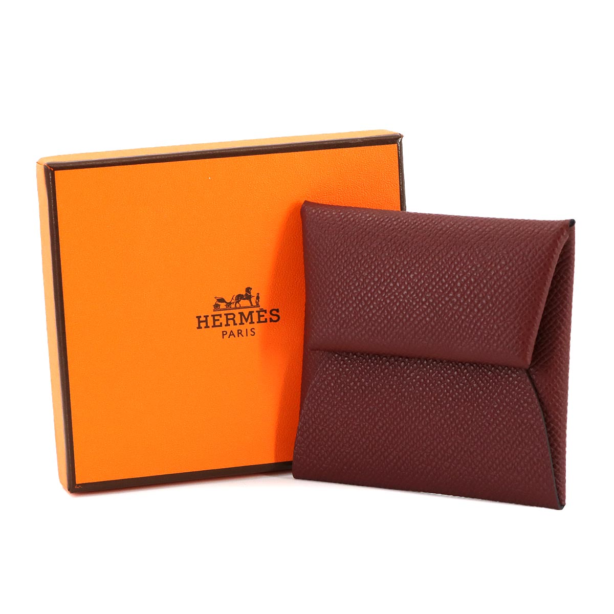 Bastia Coin Case Purse Veau Epsom Rouge H