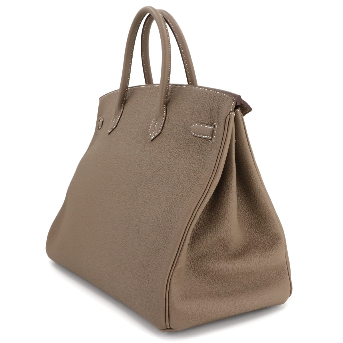 Birkin 40 Hand Bag Togo Leather Etoupe Purse Beige