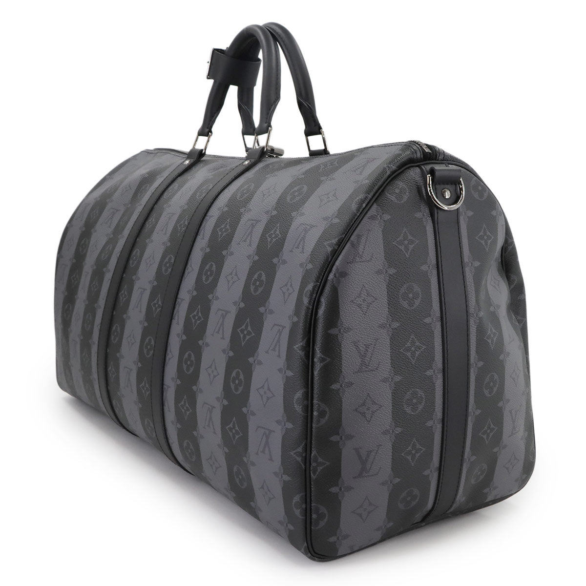 Monogram Stripe Keepall Bandouliere 55 Luggage M45966