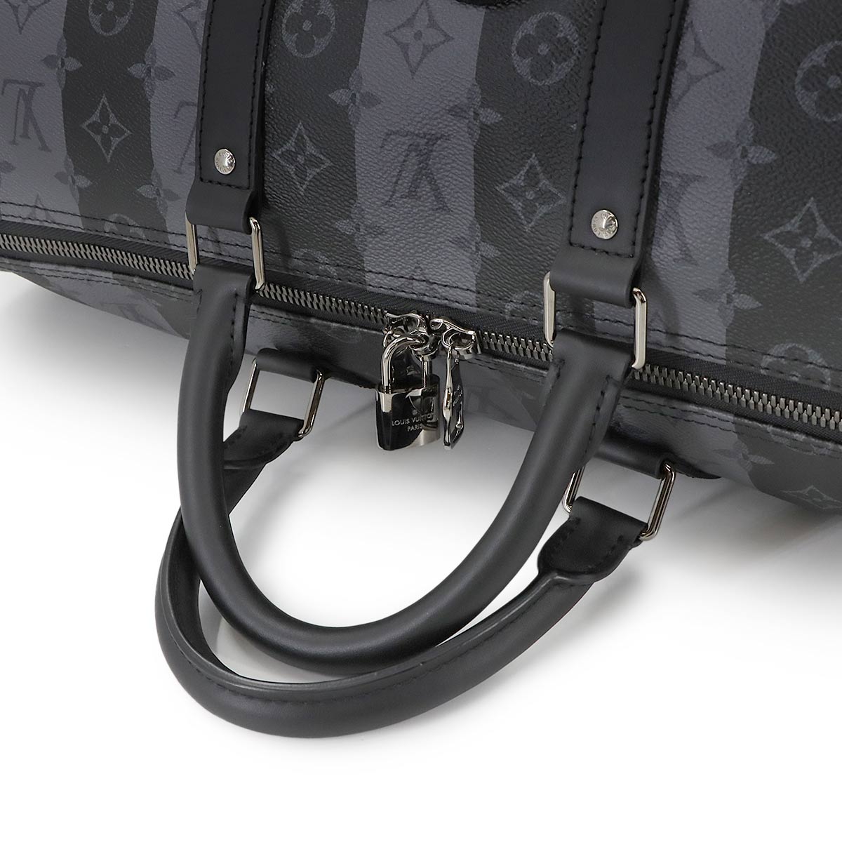 Monogram Stripe Keepall Bandouliere 55 Luggage M45966
