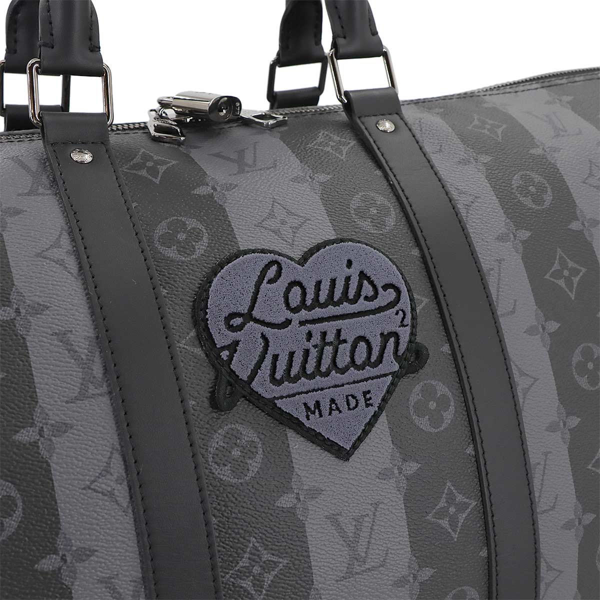 Monogram Stripe Keepall Bandouliere 55 Luggage M45966