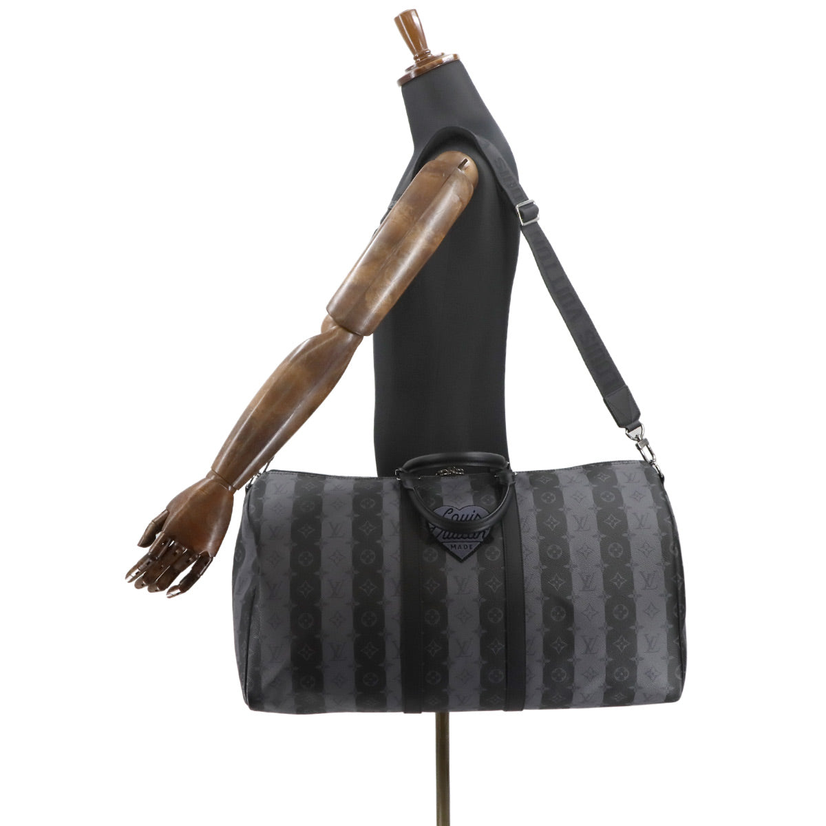 Monogram Stripe Keepall Bandouliere 55 Luggage M45966